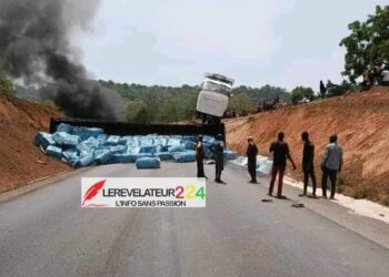 Route Mamou-Dabola: Un apprenti chauffeur brûlé vif dans un accident de la circulation à Timbo