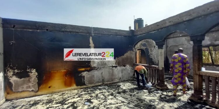 SIGUIRI: Un incendie ravage un bâtiment et tout son contenu à Gbelenkoro