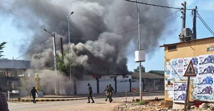 Conakry: Incendie au Camp Samory Touré, siège du Ministère de la défense nationale