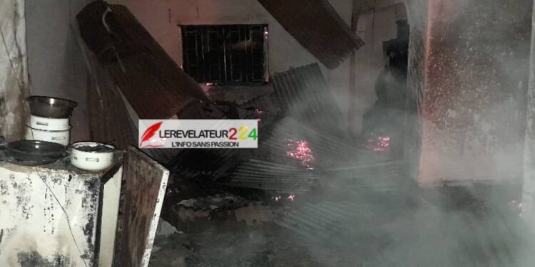 MAMOU: Un incendie fait des ravages dans un bâtiment au quartier thièngol