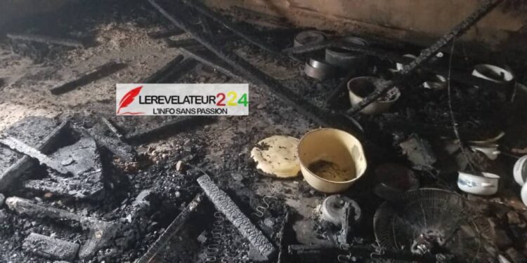 KINDIA : Une maison d&rsquo;habitation ravagée par un incendie, à Khalikhöry