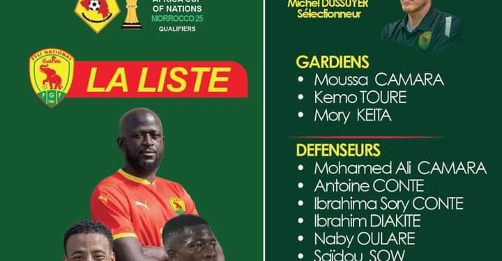 Elim CAN 2025-Double confrontation Guinée-Ethiopie : Michel Dessuyer dévoile les 23 joueurs convoqués