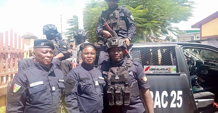KISSIDOUGOU : Une unité de la brigade anti-criminalité (BAC 25) présentée à la population