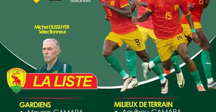 Éliminatoires CAN Maroc 2025 : Michel Dussuyer dévoile sa liste des 23 joueurs convoqués pour les matchs contre la RD Congo et la Tanzanie