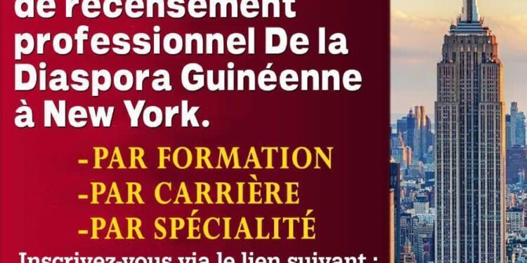 Le Bureau de la Communauté Guinéenne d’Amérique de New York annonce le lancement d’un système de recensement et de classification (Communiqué)