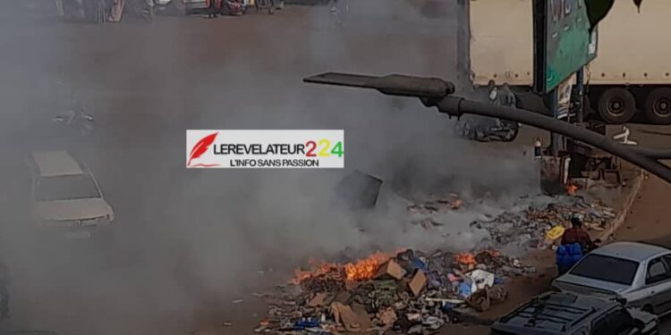 Arrêt sur images : Un individu met le feu sur un tas d’immondices au rond-point de Cosa et pollue l’environnement