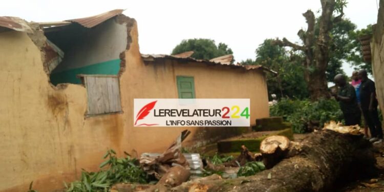 URGENT-Kissidougou : Une tornade cause d&rsquo;importants dégâts dans la commune urbaine