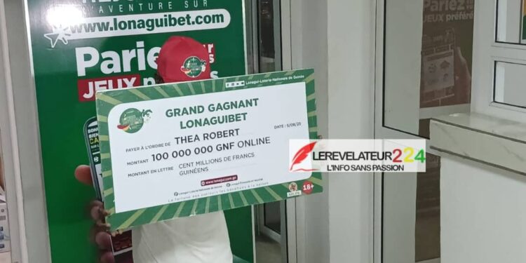 Lonaguibet.com: Un parieur rafle le mini-jackpot de 100 millions de francs guinéens