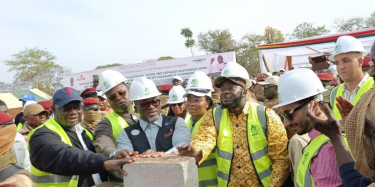 N&rsquo;Zérékoré : le général Amara Camara préside la pose de la première pierre de la construction de la zone de pâturage