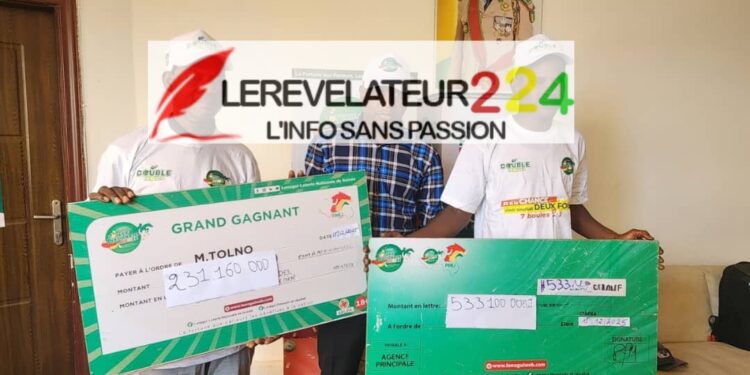 LONAGUI: Deux parieurs raflent respectivement 533 100 000 GNF et 231 160 000 GNF
