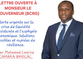 Lettre ouverte à l’attention de Monsieur le Gouverneur de la BCRG – Alerte urgente sur la crise de liquidité persistante et l&rsquo;asphyxie économique, solutions possibles et rapides de résilience