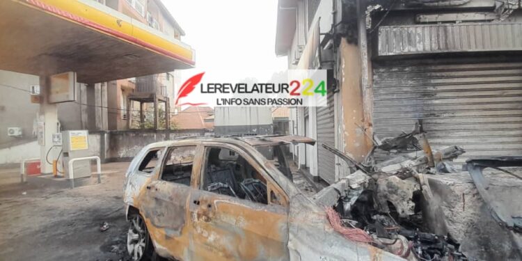 Conakry – T5 : Un incendie provoqué par un accident, fait plusieurs dégâts et un mort dans une station-service