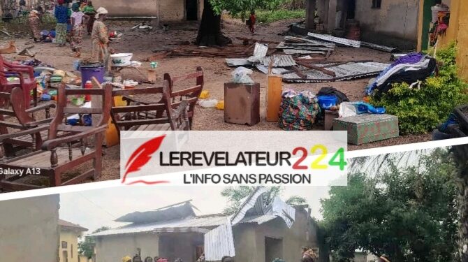Firawa – Kissidougou : 69 ménages sinistrés après le passage d’un vent violent