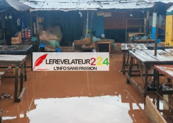 Premières pluies à Boké : le marché Tamakènè sous les eaux