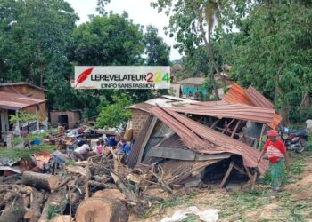 KINDIA : plusieurs habitations décoiffées après une violente tempête au quartier abattoir 2
