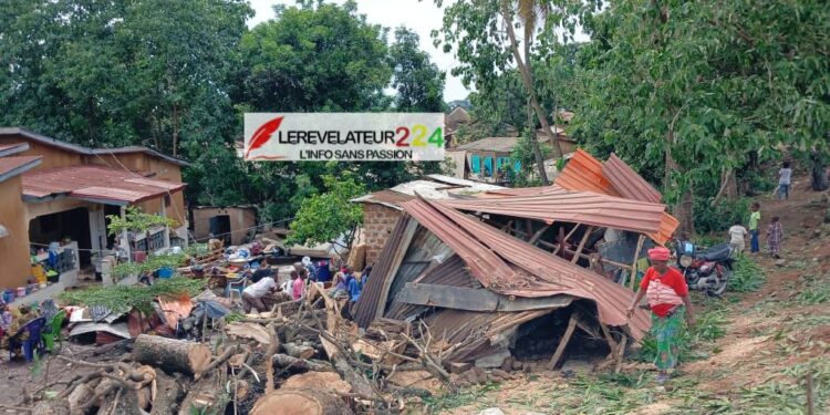 KINDIA : plusieurs habitations décoiffées après une violente tempête au quartier abattoir 2