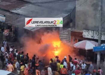Conakry – Incendie évité de justesse à Cosa : le marché noir du carburant mis en cause