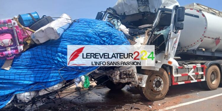 Drame sur la RN1 à Kindia : Sept morts dans une collision impliquant un minibus et un camion-citerne