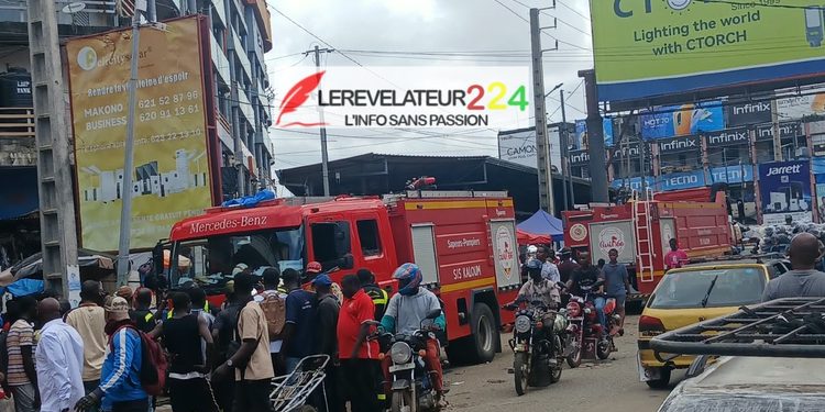 Madina : début d’incendie maîtrisé au centre commercial Diallo Saadakadji