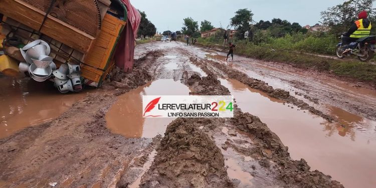 Axe Labé-Mali Yembering-Koubia : la dégradation de la route complique la vie des usagers